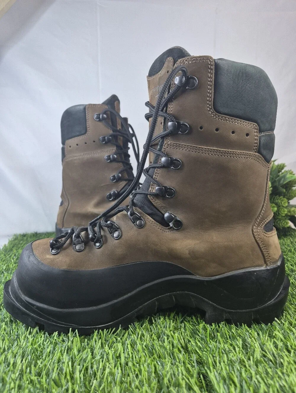 Kenetrek Lineman Extreme NI Men’s 8 M Brown Leather Steel Toe Work Boots 410-LNI